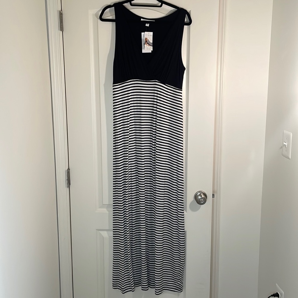 Karen Kane long striped maxi dress Large
